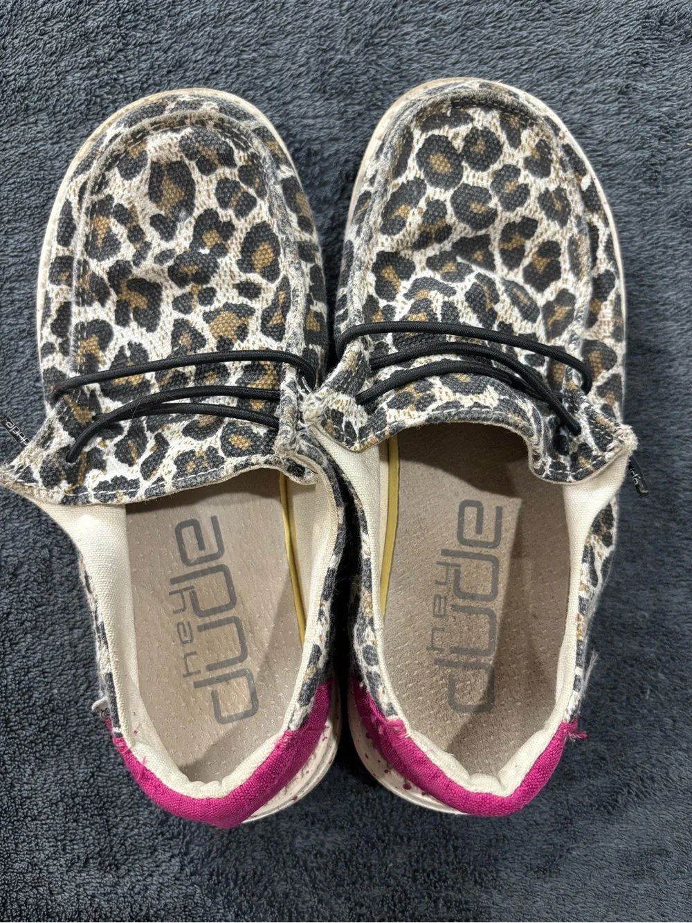 Hey Dude Girls Size 12 Kids Cheetah Pink Slip On Shoes
